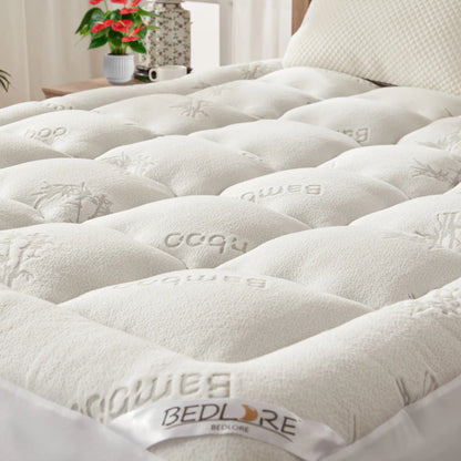 ☁️Cooling Mattress Topper for Back Pain - Extra Thick Fitted Sheet