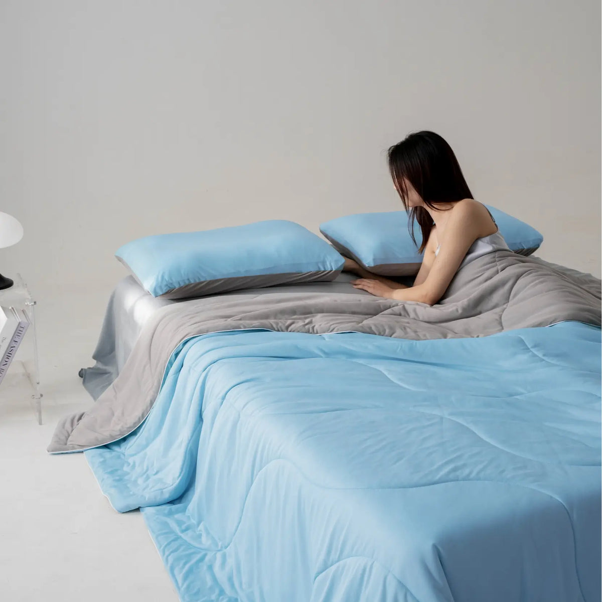 Warm Fall & Winter Checkered Down Alternative Comforter Set, 1 Comforter & 2 Pillowcases