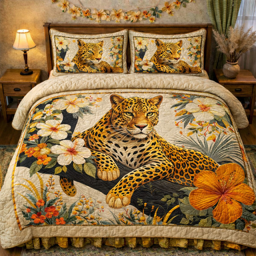 Vintage Garden Leopard Duvet Cover Set GFTOHD13616