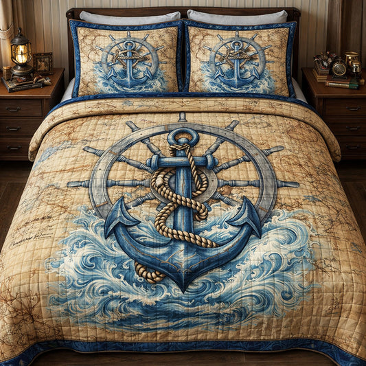 Anchor Compass Waves Duvet Cover Set GFTOHD13661