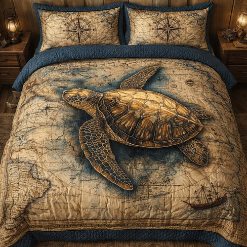 Ocean Turtle Atlas Duvet Cover Set GFTOHD13666