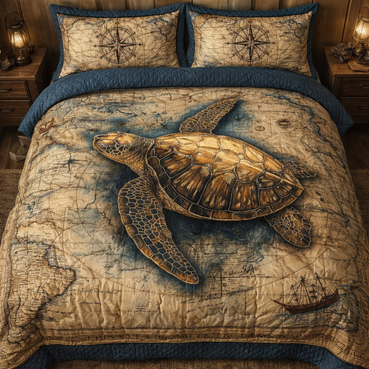 Ocean Turtle Atlas Duvet Cover Set GFTOHD13666