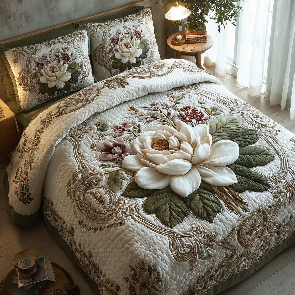 Ivory Rose Elegance Duvet Cover Set GFTOHD13744