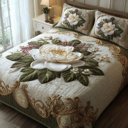 Classic White Rose Duvet Cover Set GFTOHD13745