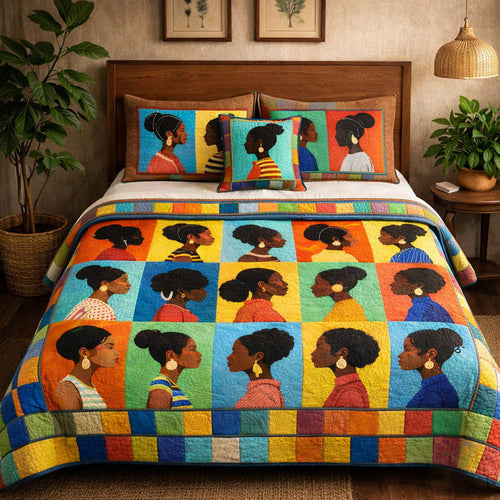 Golden Melanin Grace Duvet Cover Set GFTOHD13841